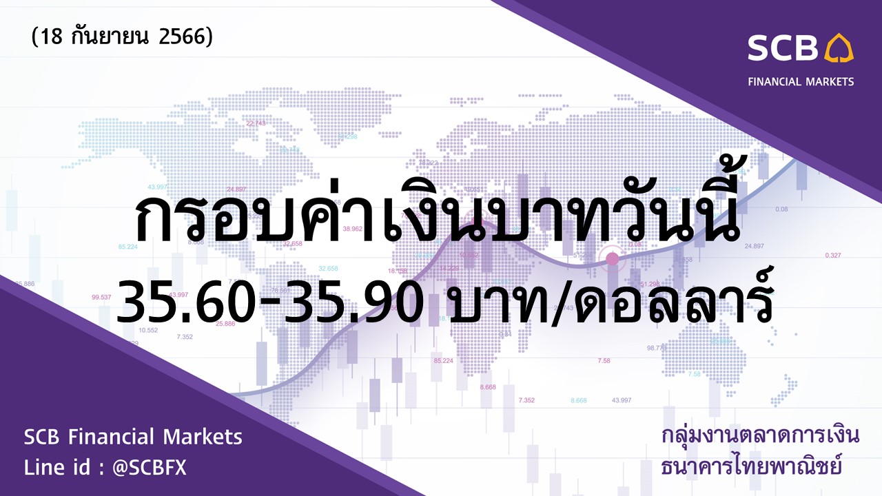 ค่าเงินบาทเคลื่อนไหวกรอบ 35.60-35.90 บาท